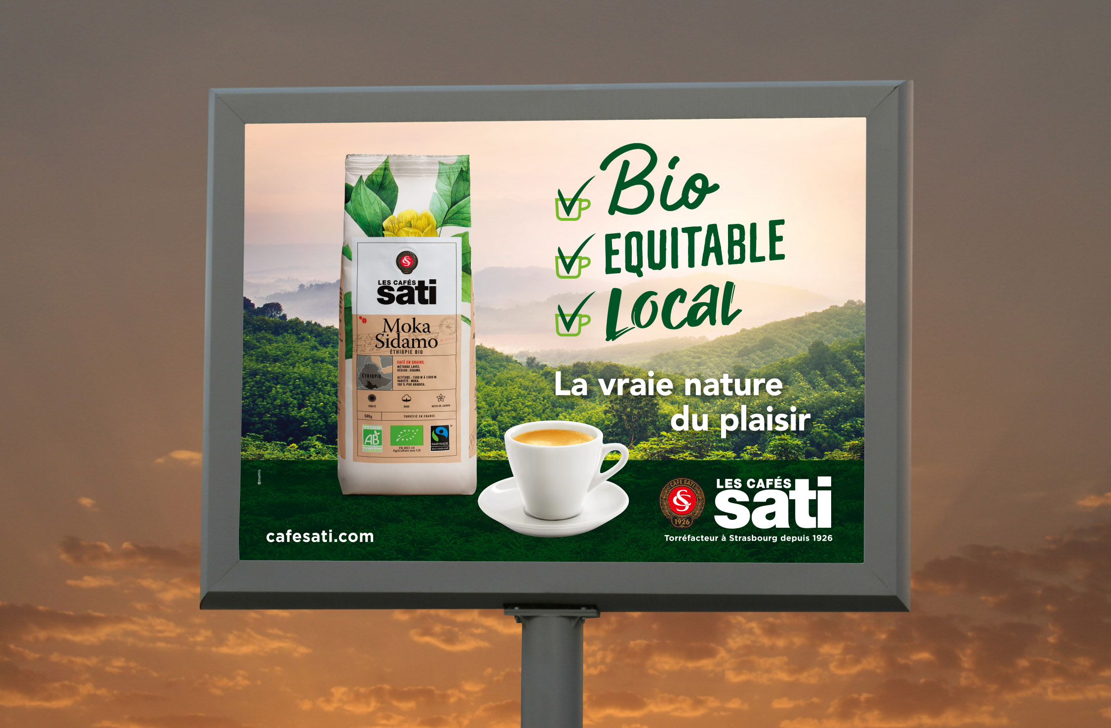 affiche cafés Sati grain